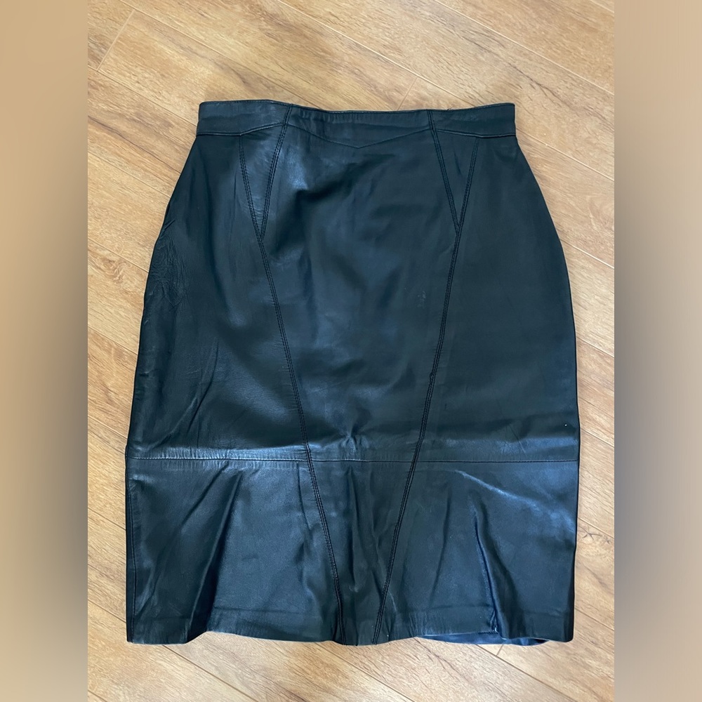 Vintage leather skirt